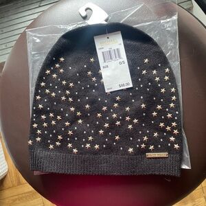 BNTW Michael Kors Access Scatter Star Print Beanie - Black/Gold